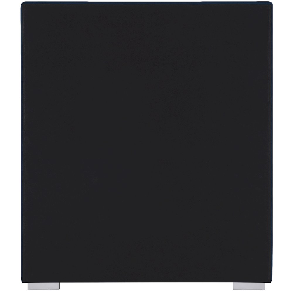 Crosby Navy Linen Textured Fabric Twin Bed. Picture 11