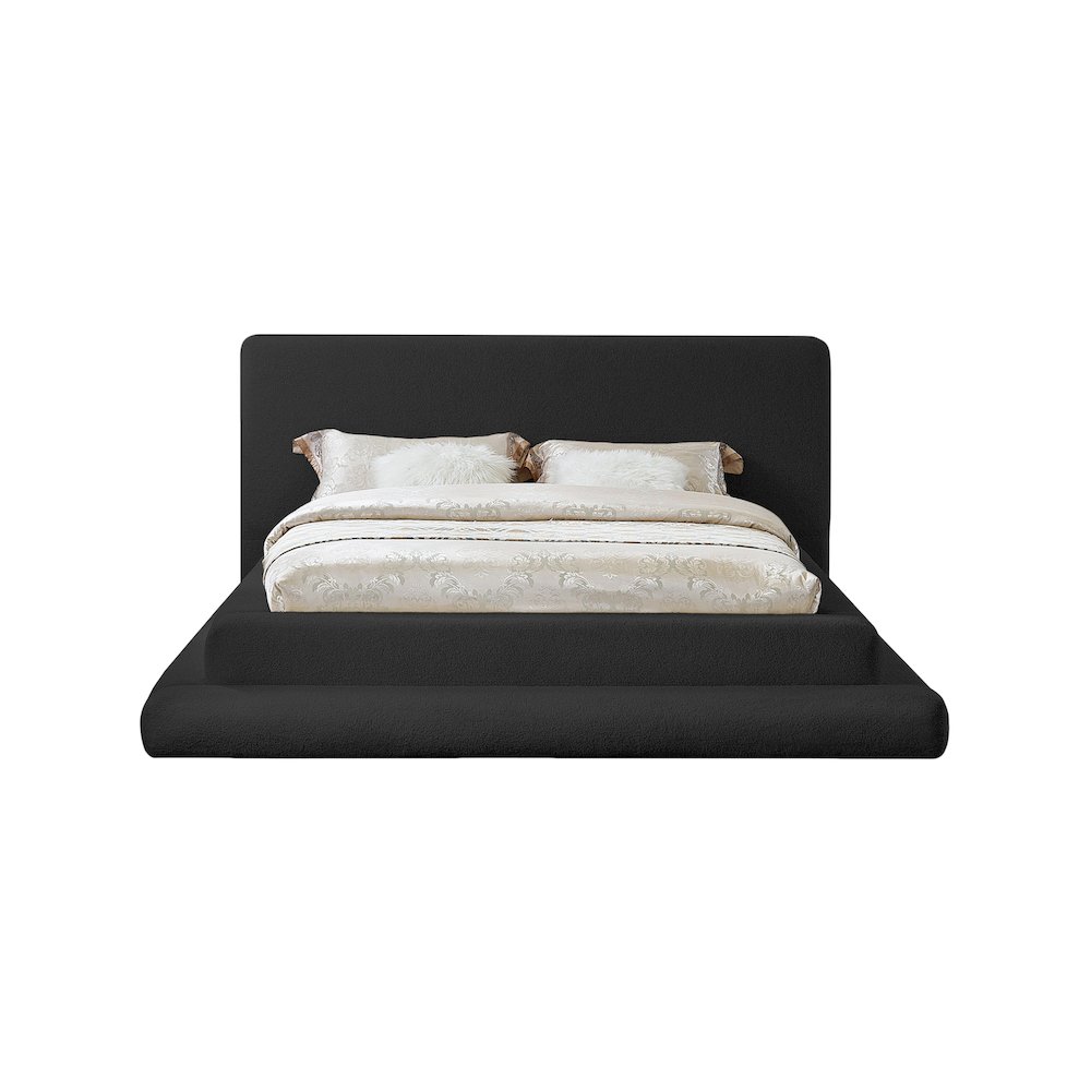 Dane Black Teddy Fabric King Bed. Picture 2