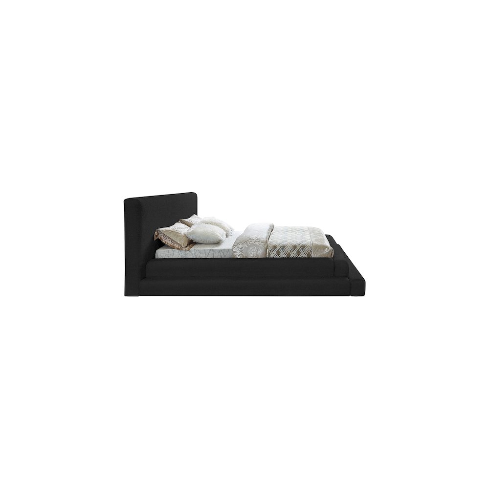 Dane Black Teddy Fabric King Bed. Picture 4