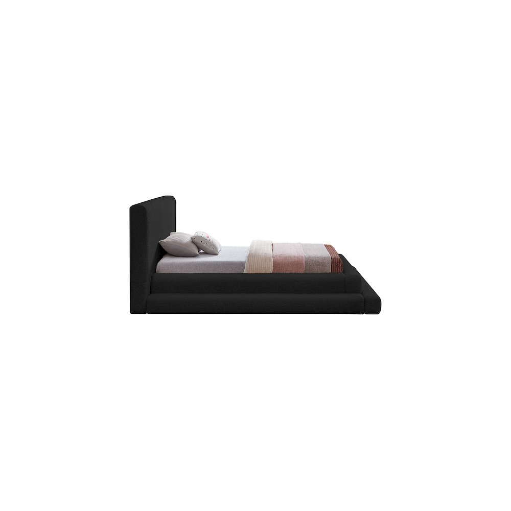 Dane Black Teddy Fabric Twin Bed. Picture 4