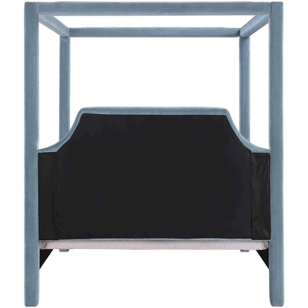 Dawson Light Blue Velvet Upholstered Full Bed. Picture 3