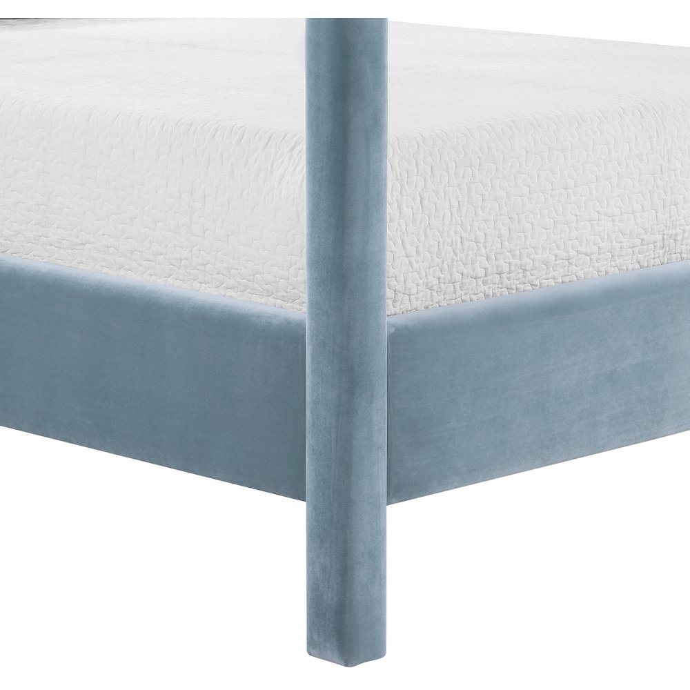 Dawson Light Blue Velvet Upholstered Full Bed. Picture 6