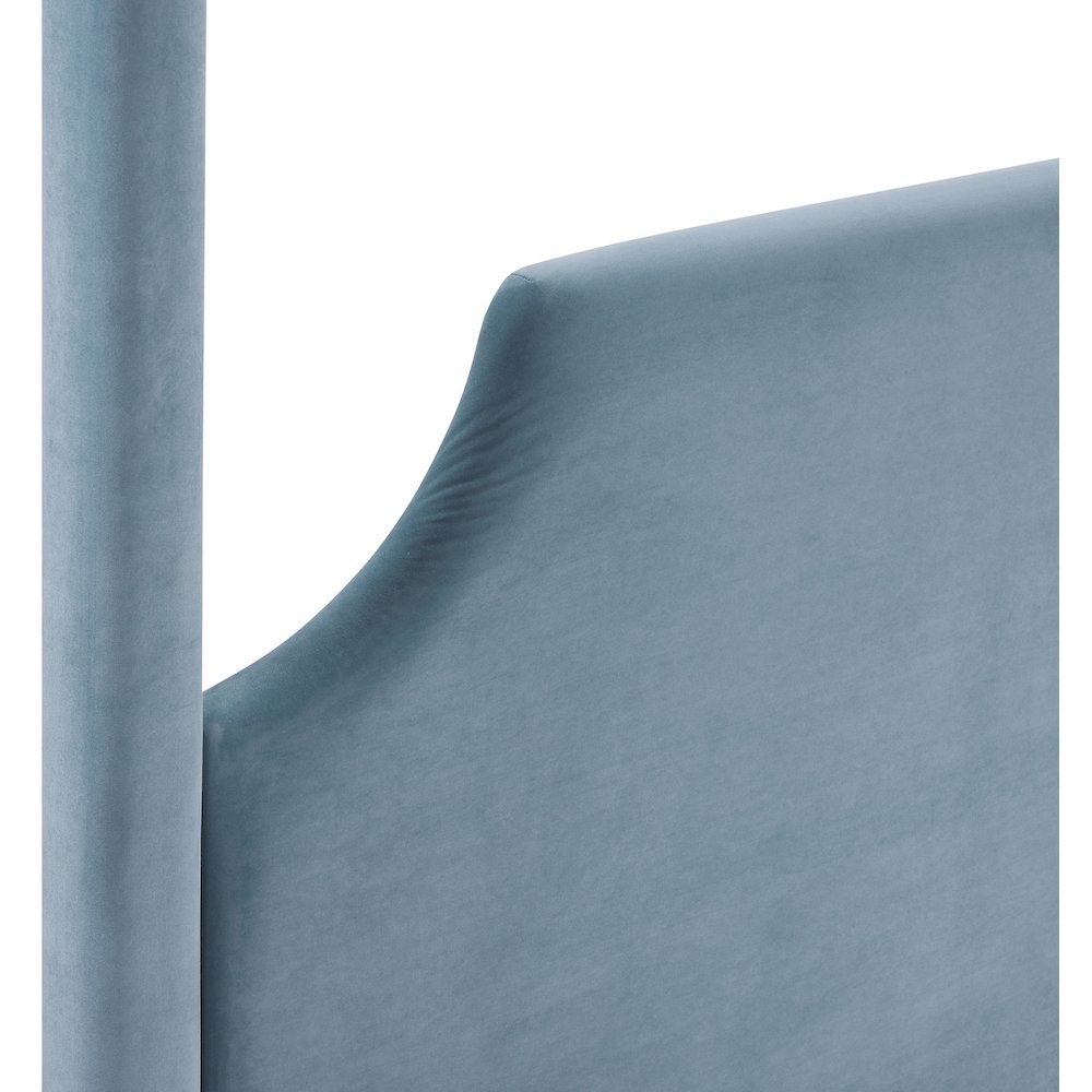 Dawson Light Blue Velvet Upholstered Full Bed. Picture 9
