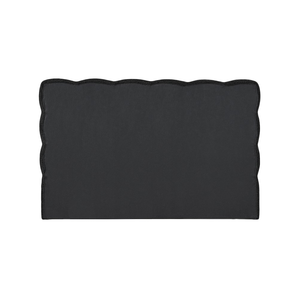 Deco Black Boucle Fabric Queen Bed. Picture 4