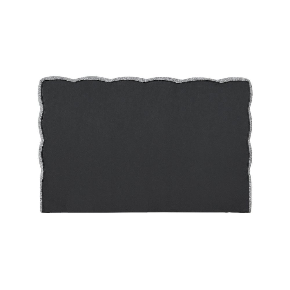 Deco Grey Boucle Fabric Queen Bed. Picture 4