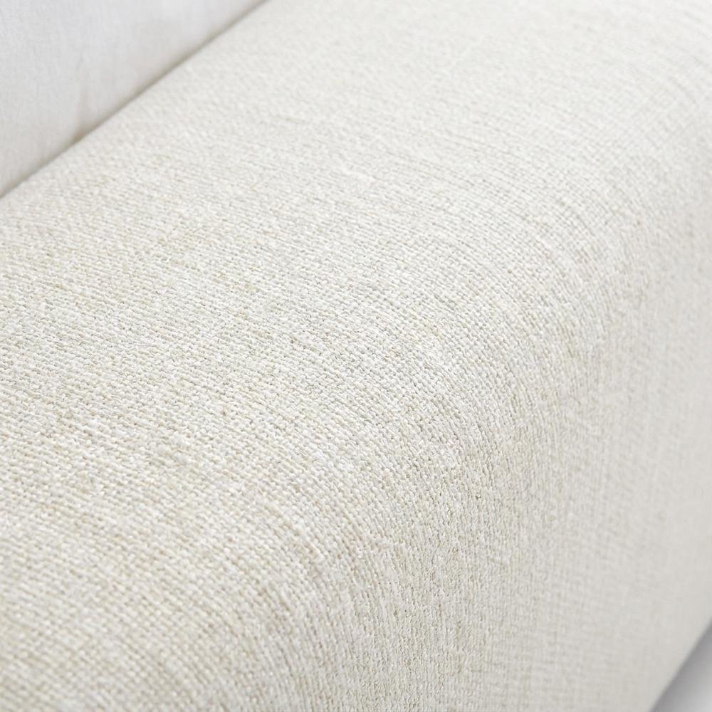 Linen Platform Bed Frame, with Storage, Cream Linen Textured Fabric, Queen. Picture 6