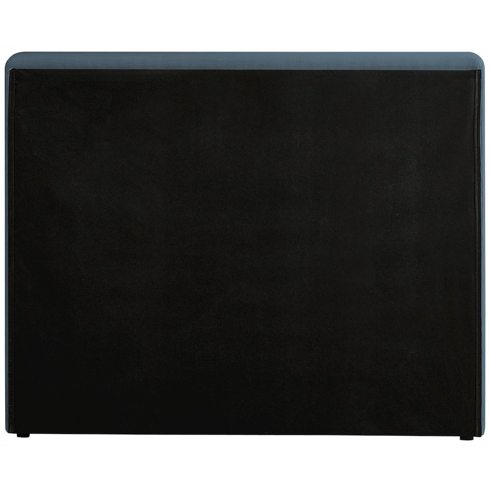Devin Navy Linen Textured Fabric Twin Bed. Picture 5