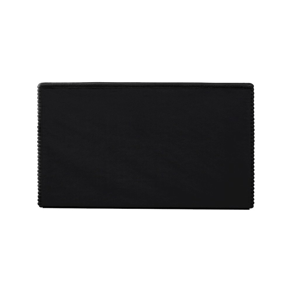 Dexter Black Corduroy Fabric Full Bed. Picture 4