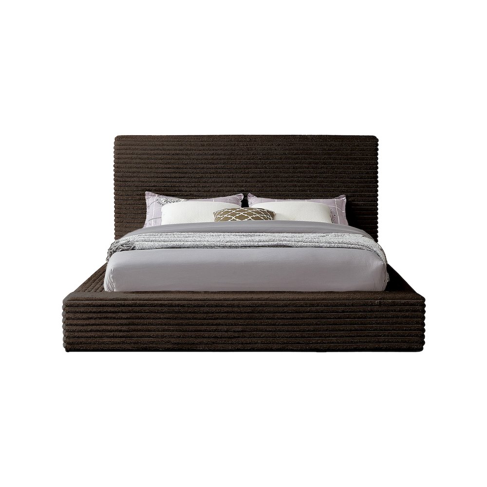 Dexter Brown Corduroy Fabric Queen Bed. Picture 2