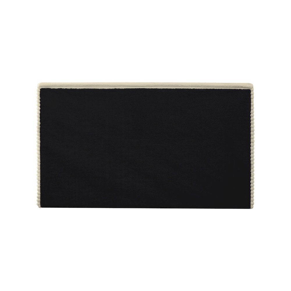 Dexter Cream Corduroy Fabric King Bed. Picture 4
