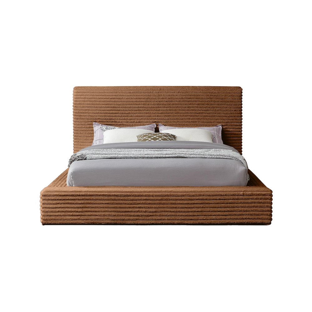 Dexter Saddle Corduroy Fabric King Bed. Picture 2
