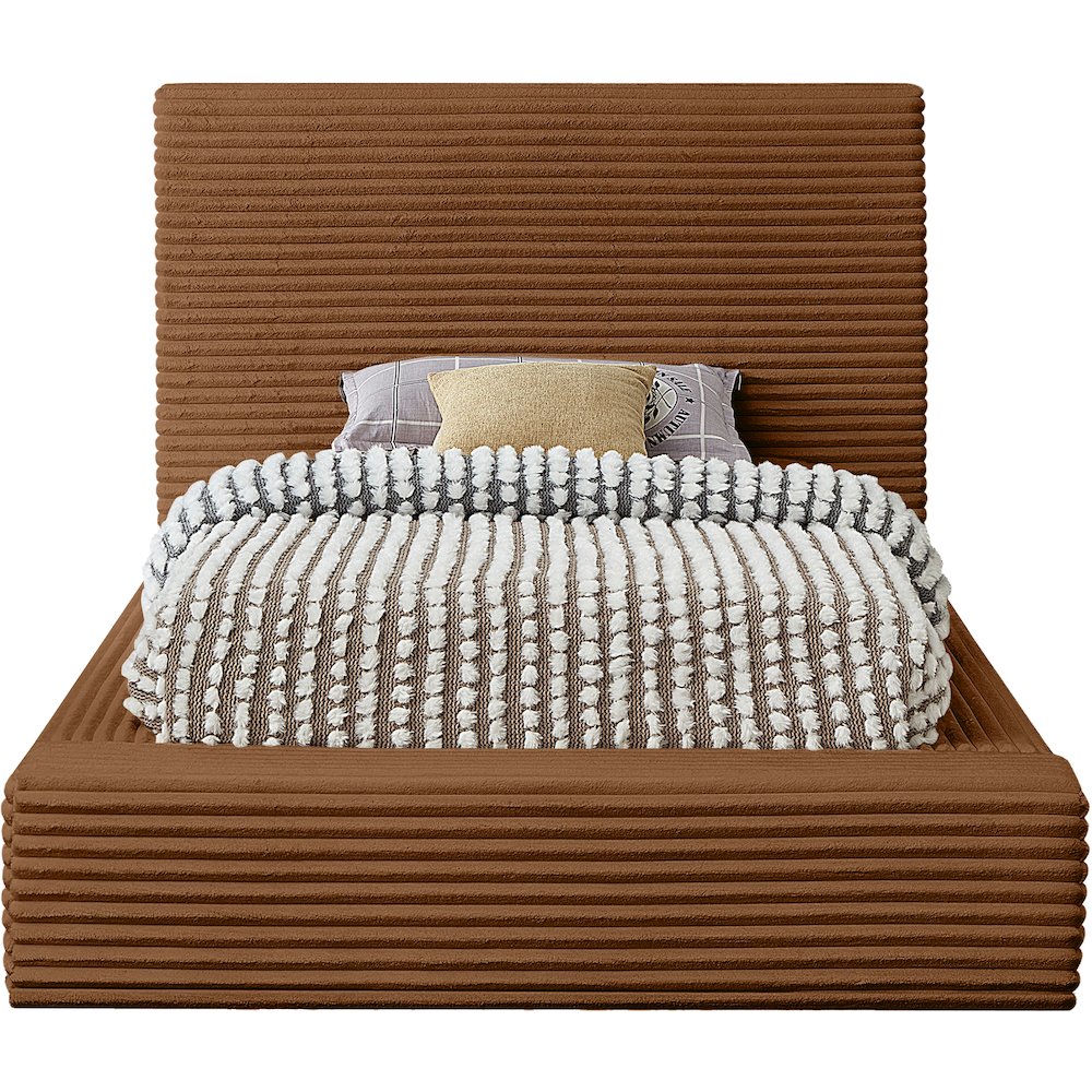 Dexter Saddle Corduroy Fabric Twin Bed. Picture 2