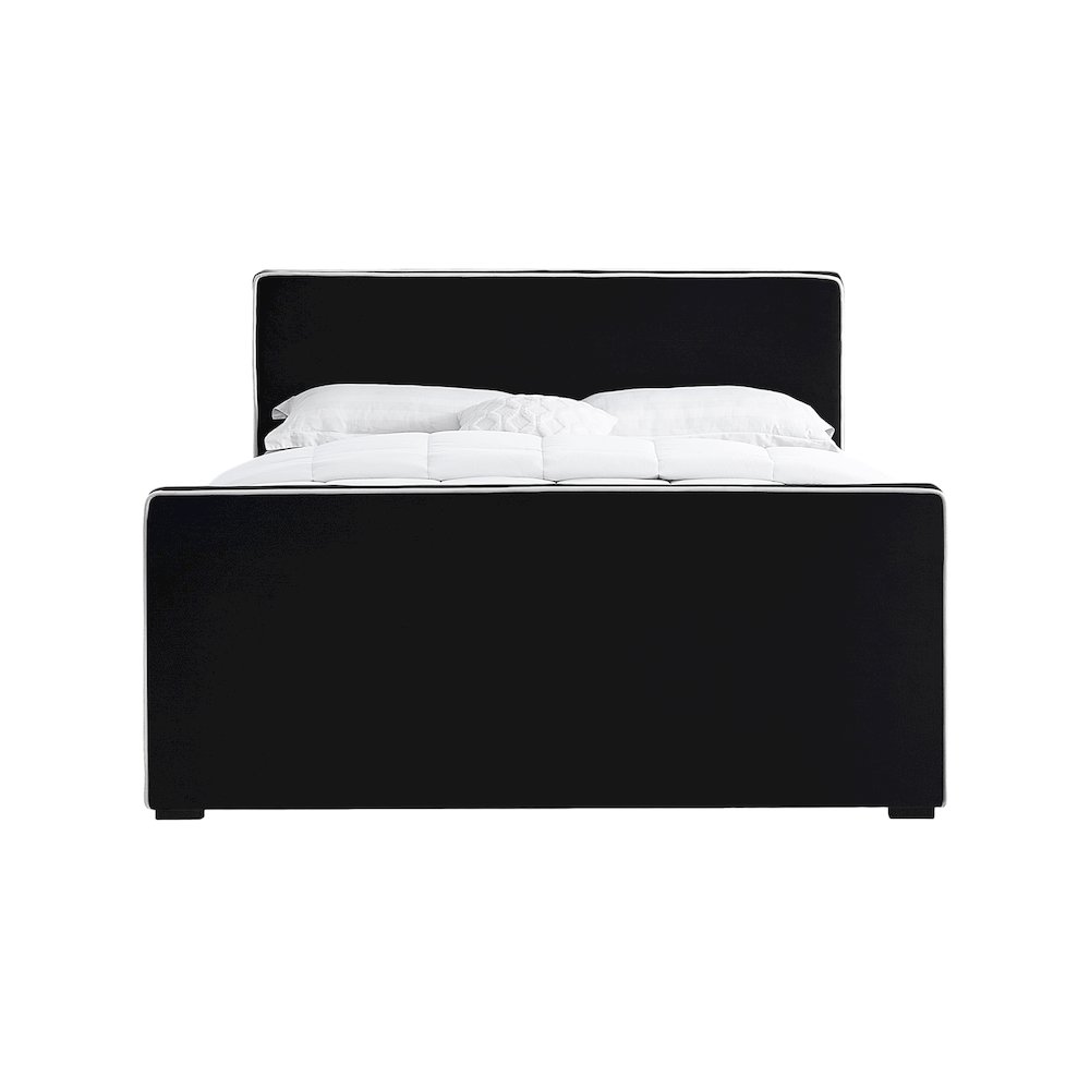 Dillard Black Velvet Full Bed. Picture 2