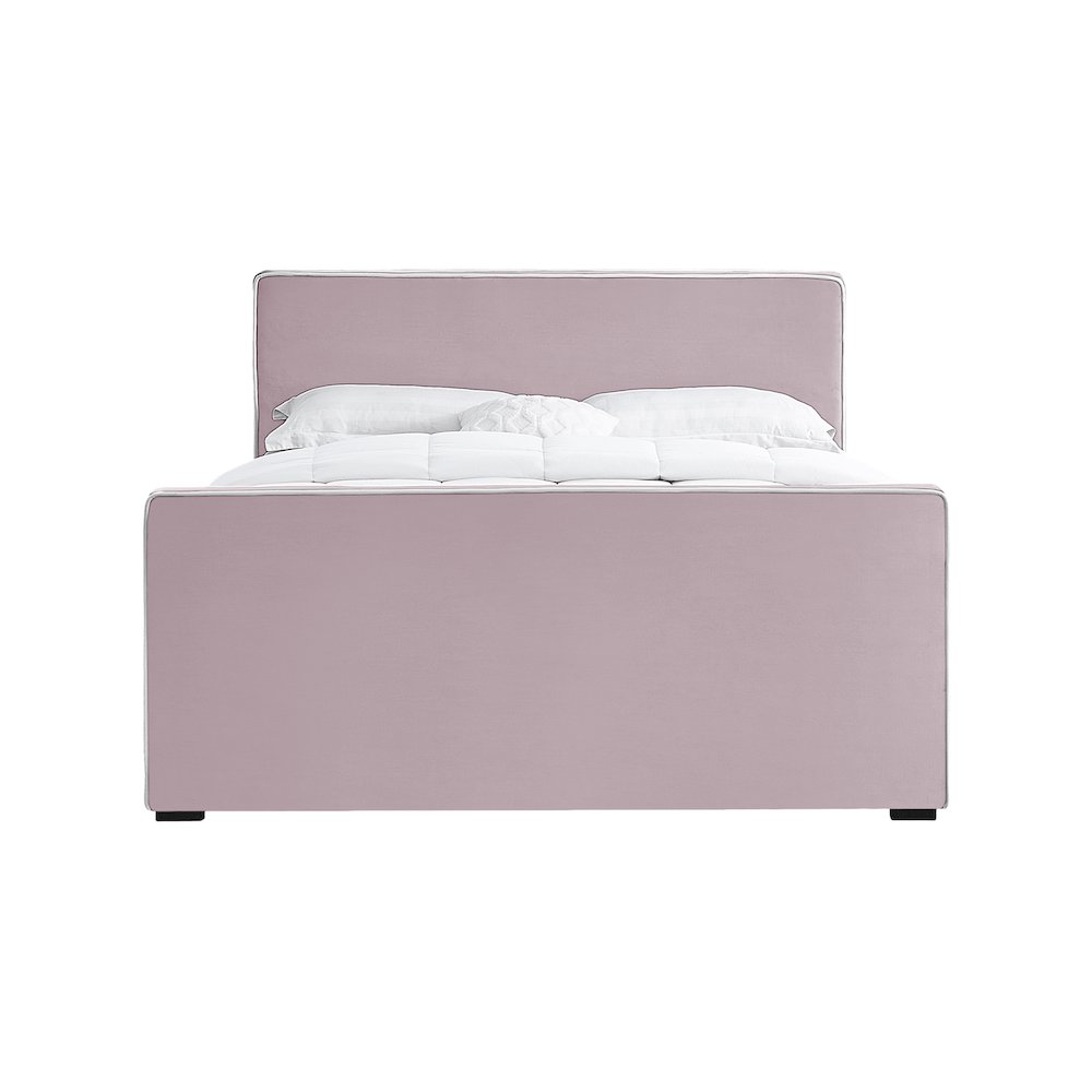 Dillard Pink Velvet Full Bed. Picture 2