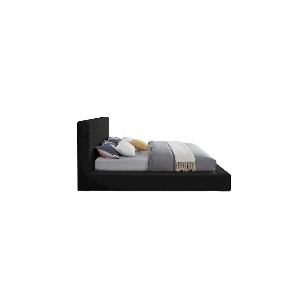 Dorian Black Velvet King Bed. Picture 3