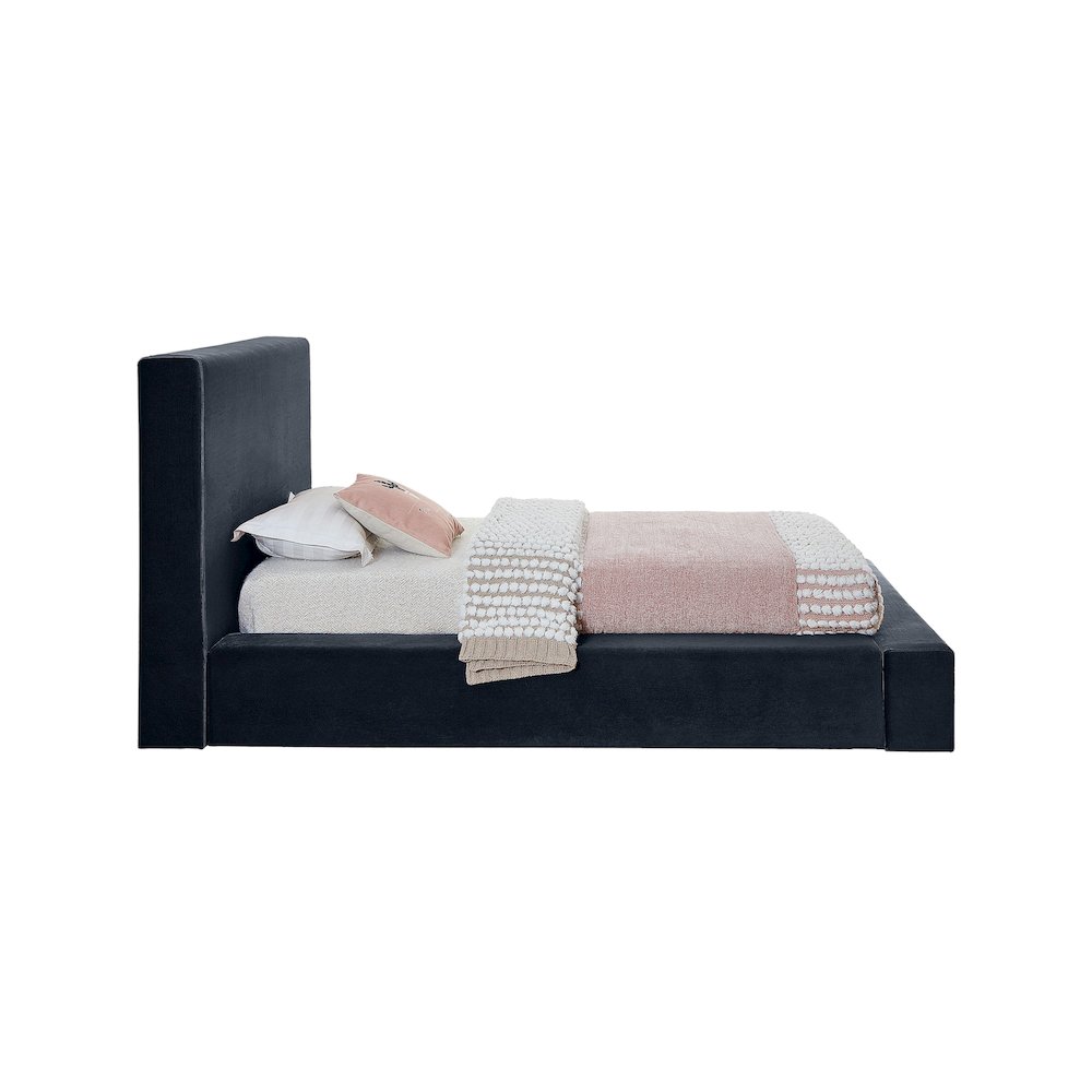 Dorian Navy Velvet Twin Bed. Picture 3