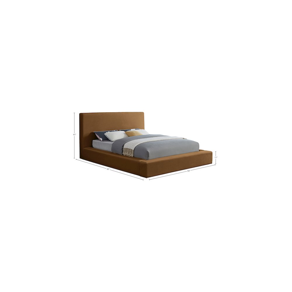 Dorian Saddle Velvet Full Bed. Picture 6