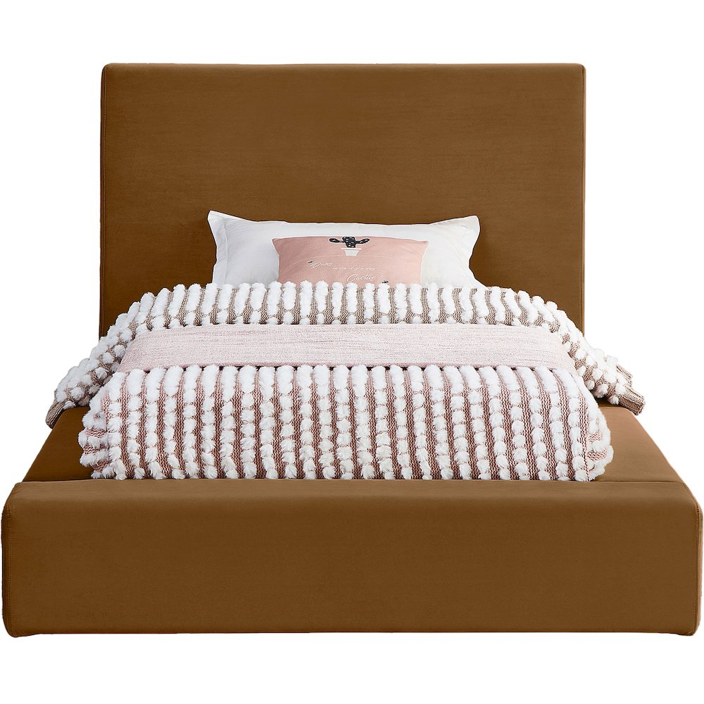 Dorian Saddle Velvet Twin Bed. Picture 2