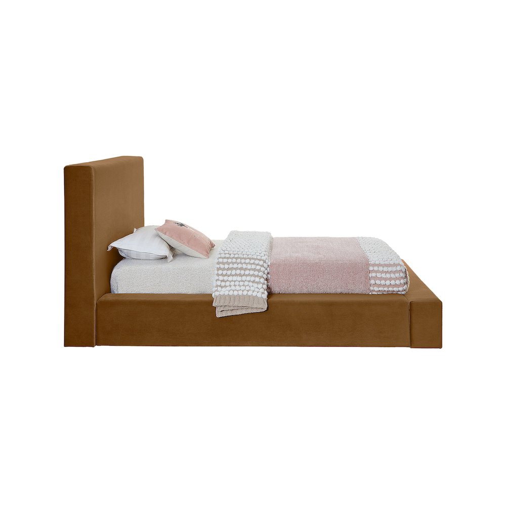 Dorian Saddle Velvet Twin Bed. Picture 3