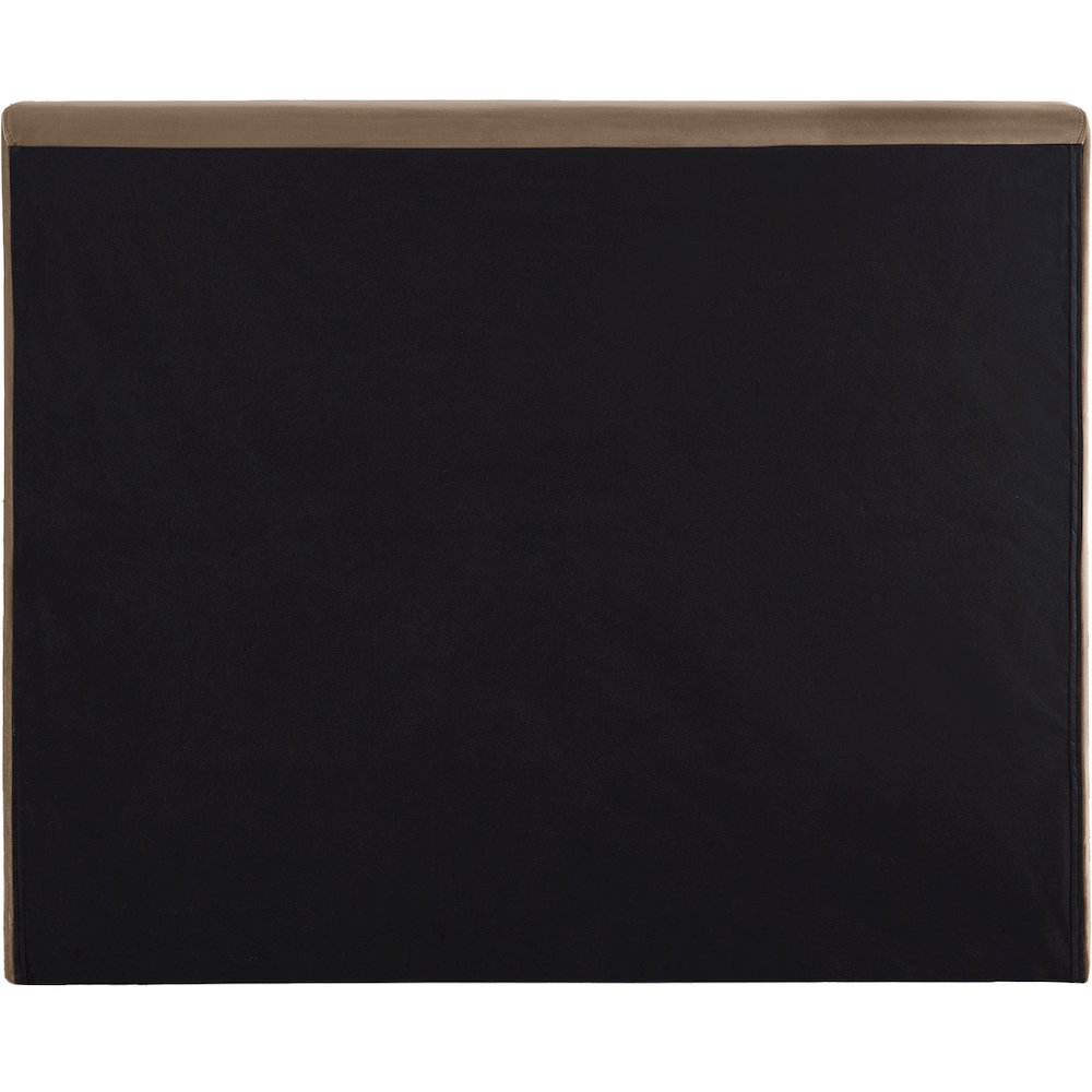 Dorian Taupe Velvet Twin Bed. Picture 4