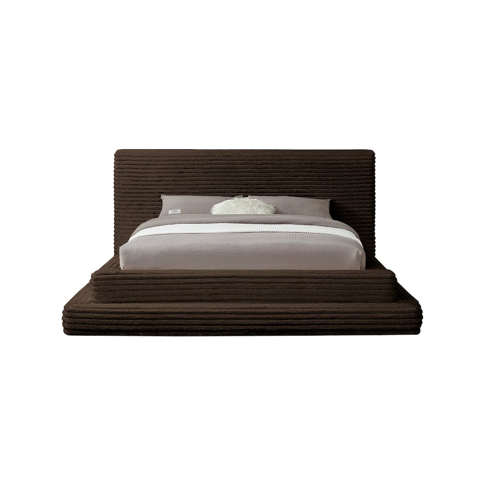 Drew Brown Corduroy Fabric Full Bed. Picture 2