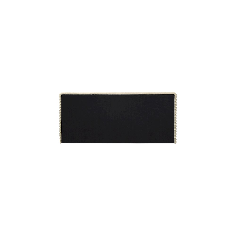 Drew Cream Corduroy Fabric King Bed. Picture 4