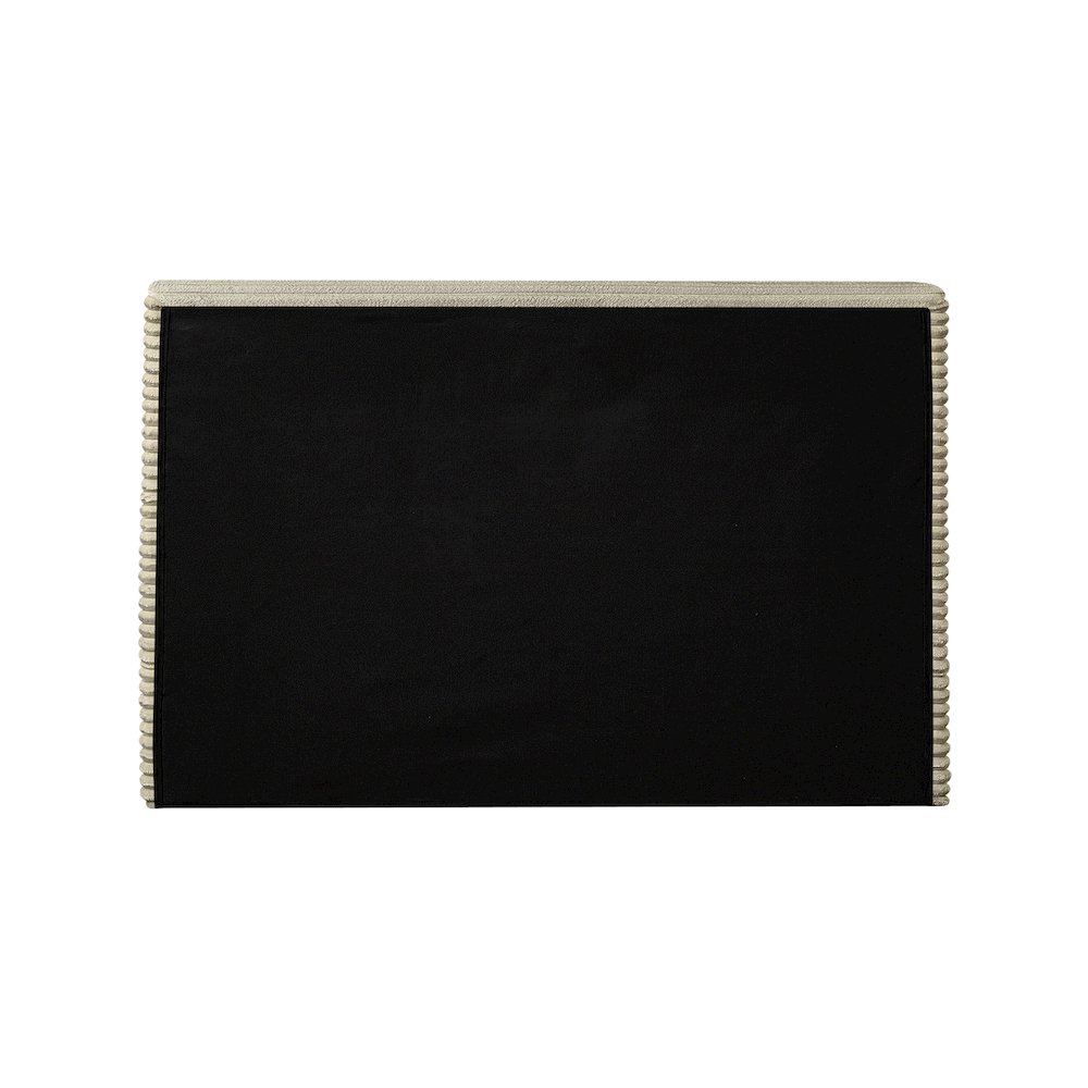 Drew Cream Corduroy Fabric Twin Bed. Picture 4