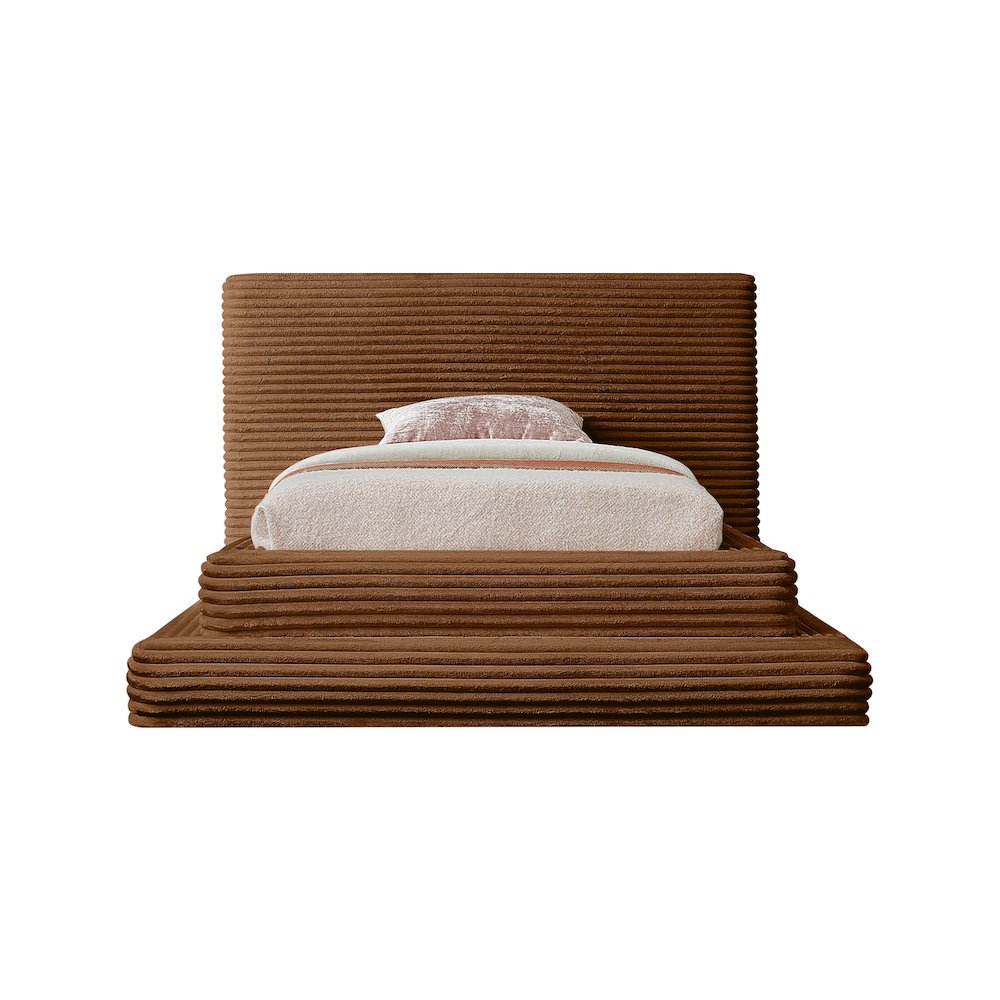 Drew Saddle Corduroy Fabric Twin Bed. Picture 2