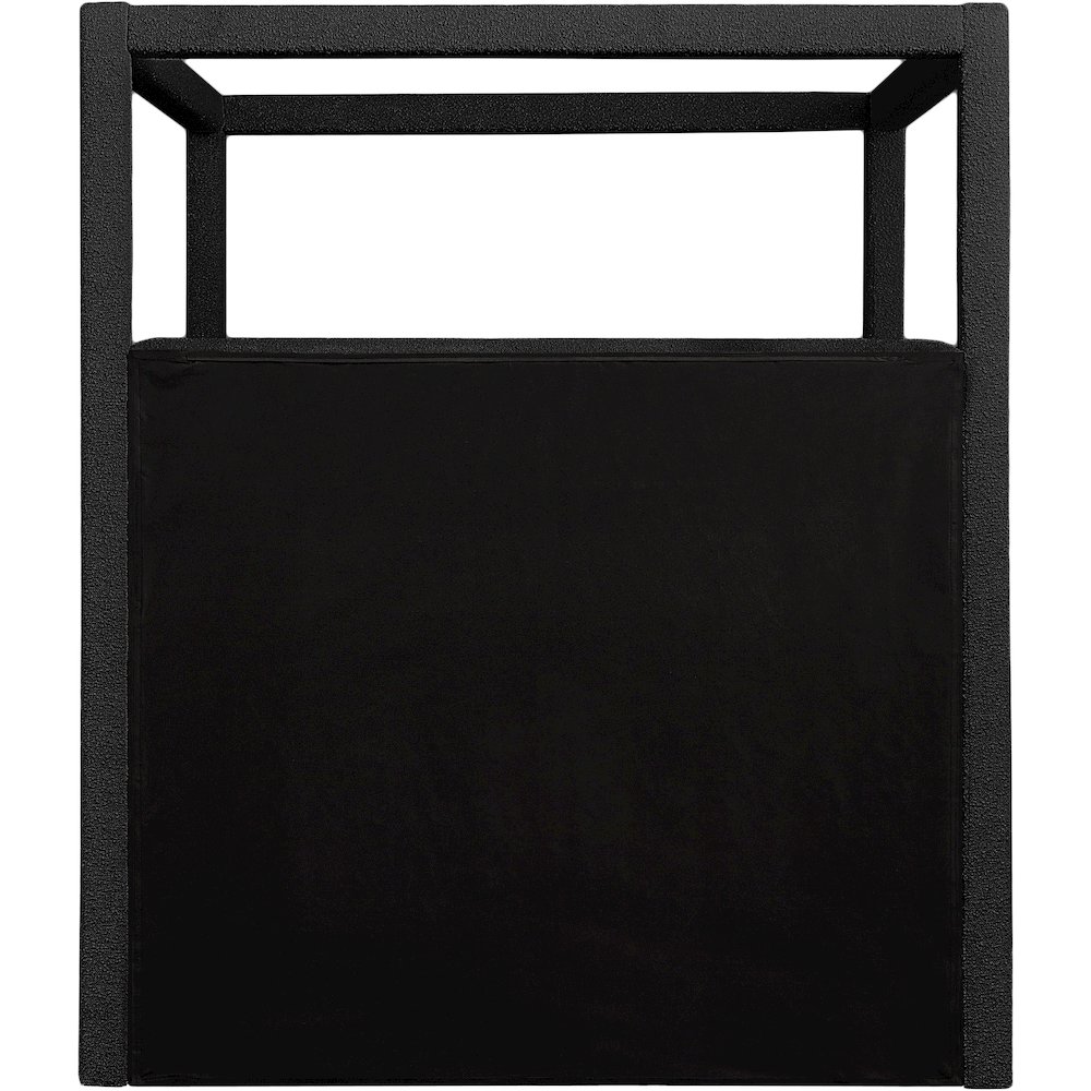 Eden Black Boucle Fabric King Bed. Picture 4