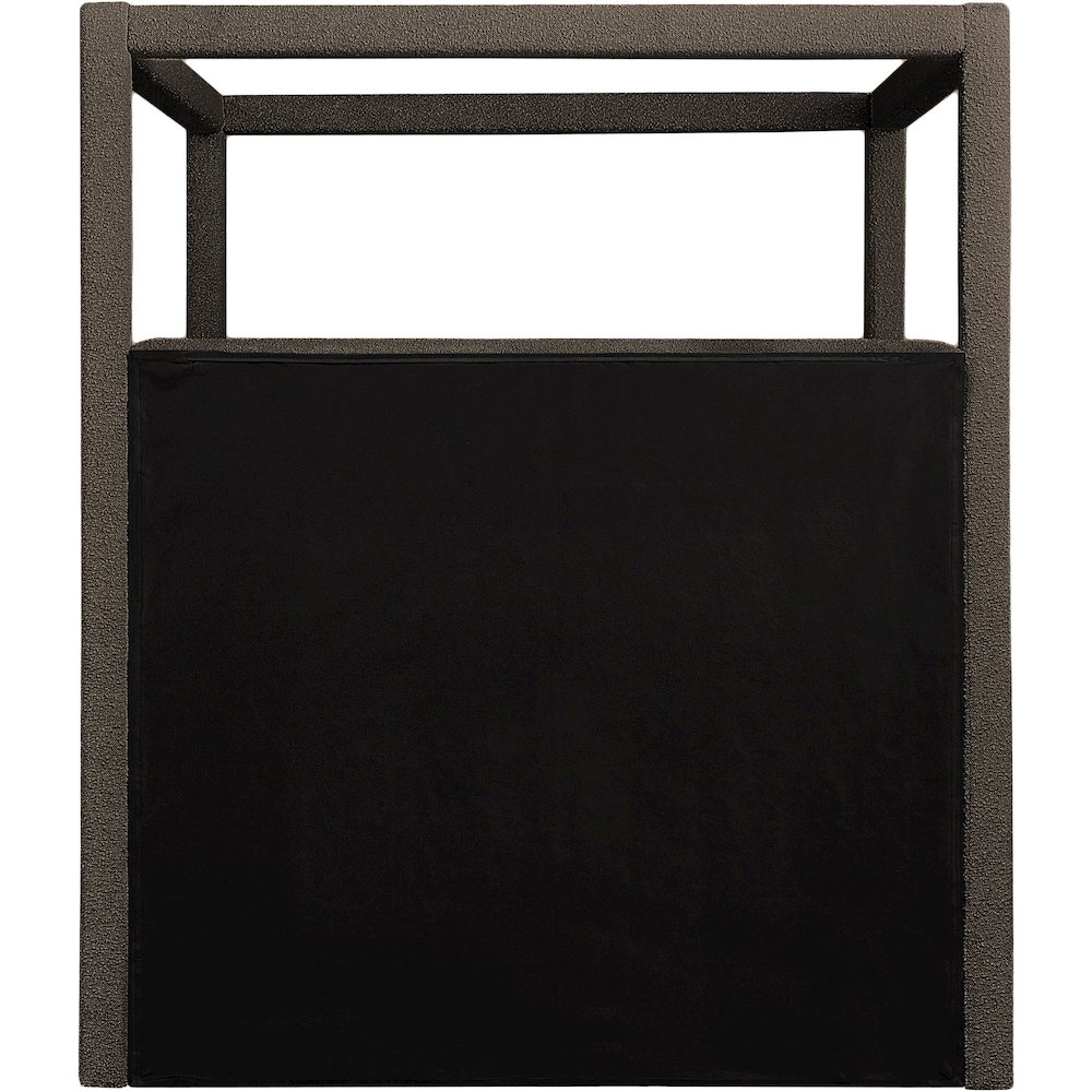Eden Brown Boucle Fabric King Bed. Picture 4