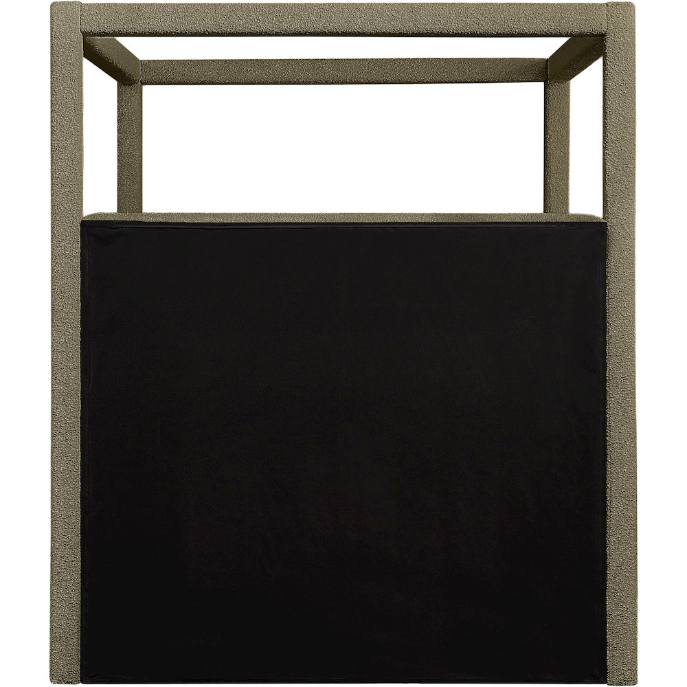 Eden Olive Boucle Fabric King Bed. Picture 4