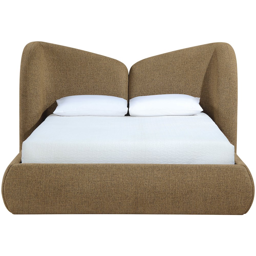 Elowen Brown Chenille Fabric Upholstered Full Bed. Picture 7