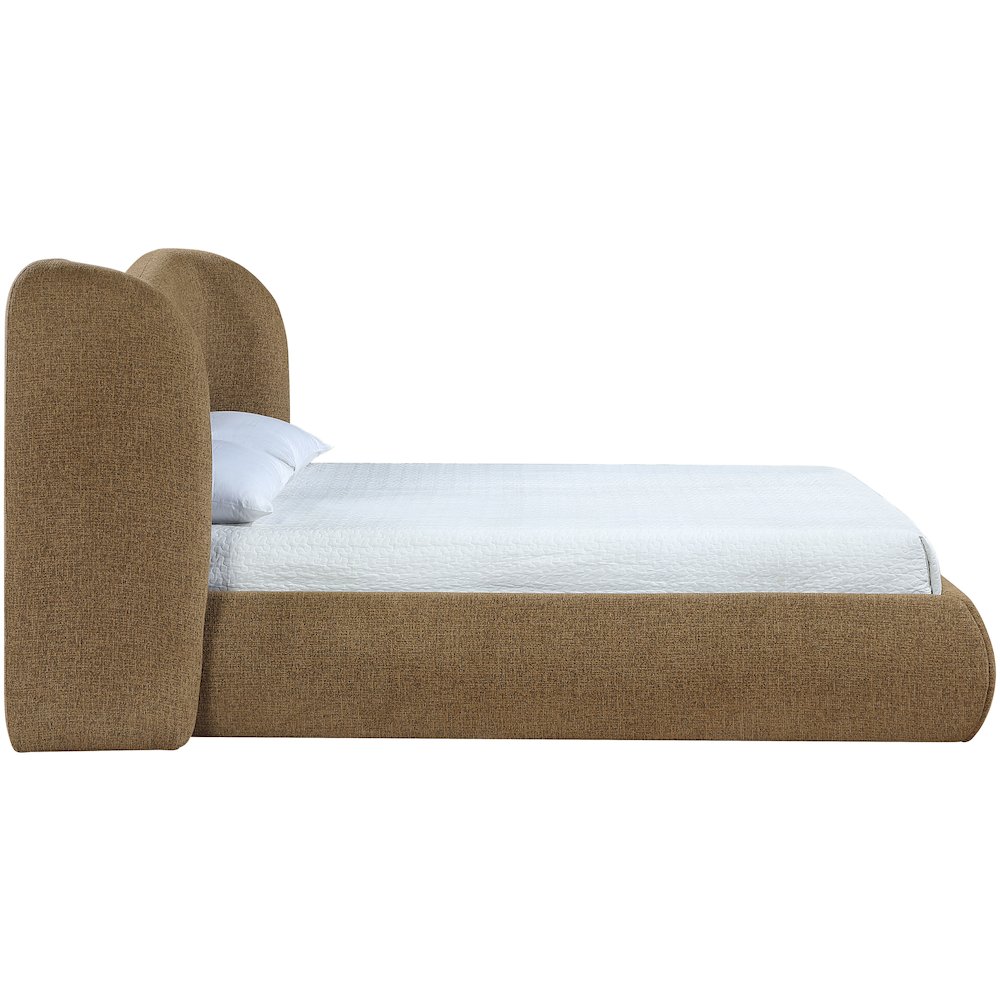 Elowen Brown Chenille Fabric Upholstered Full Bed. Picture 2