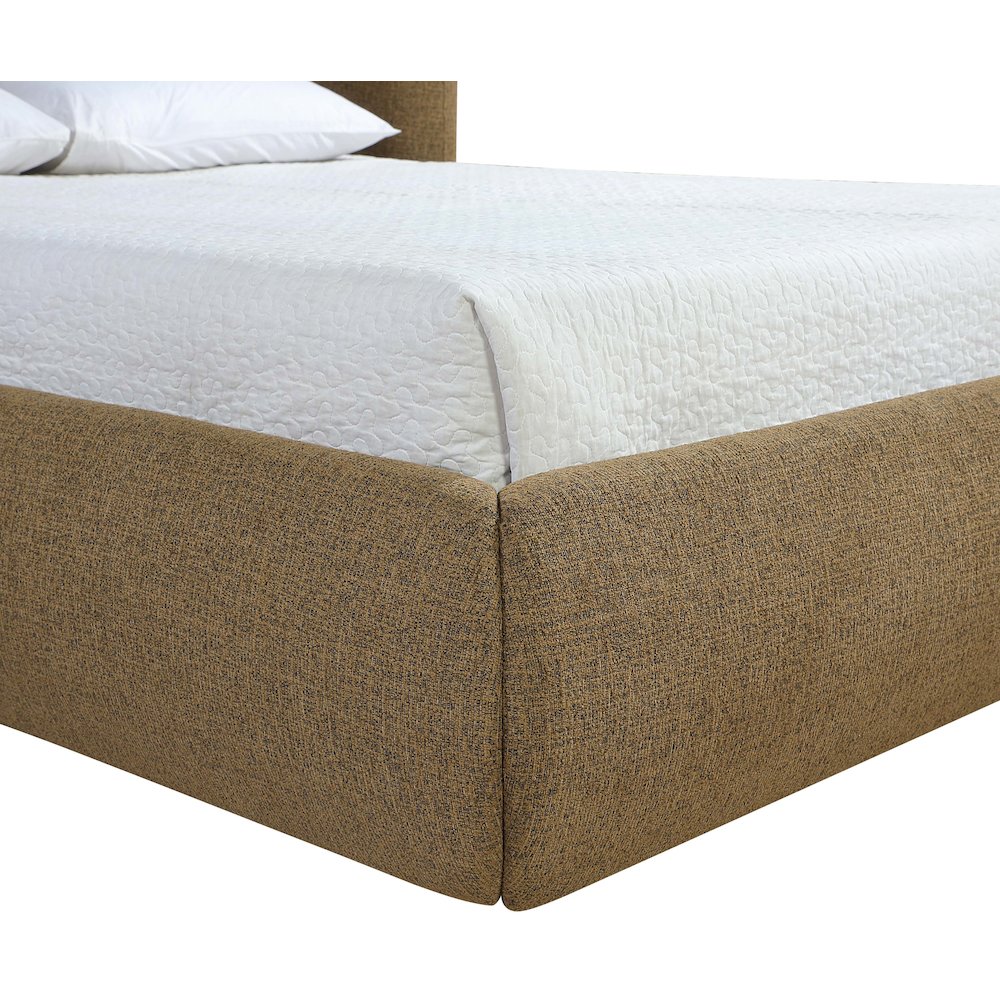 Elowen Brown Chenille Fabric Upholstered Queen Bed. Picture 6