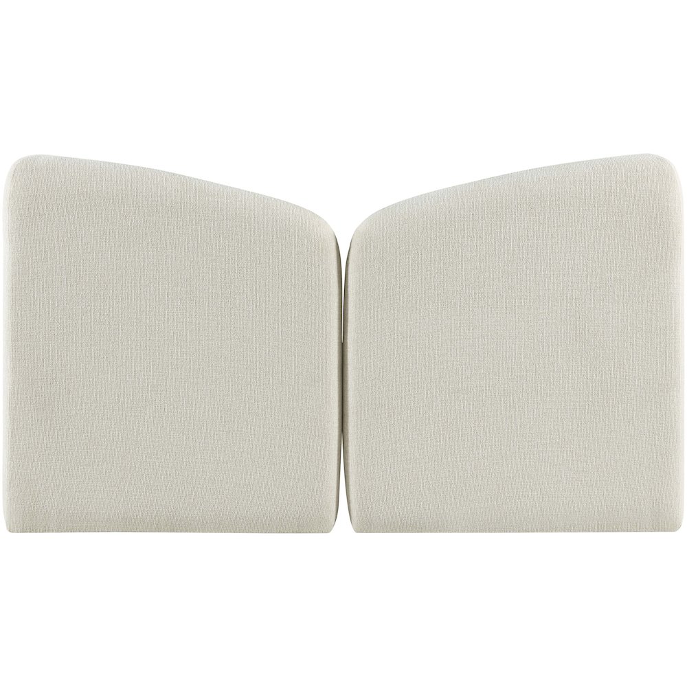 Elowen Cream Chenille Fabric Upholstered King Bed. Picture 8