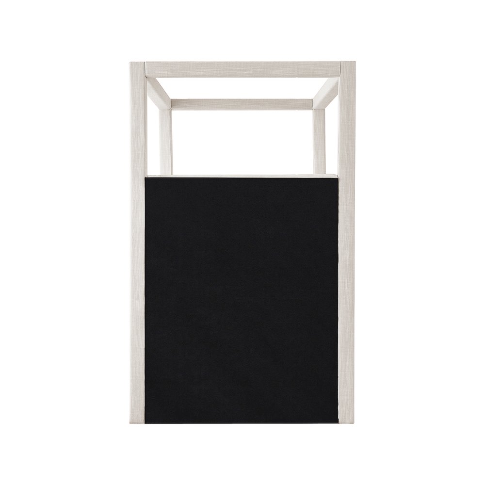 Emerson Cream Linen Textured Fabric Twin Bed. Picture 5