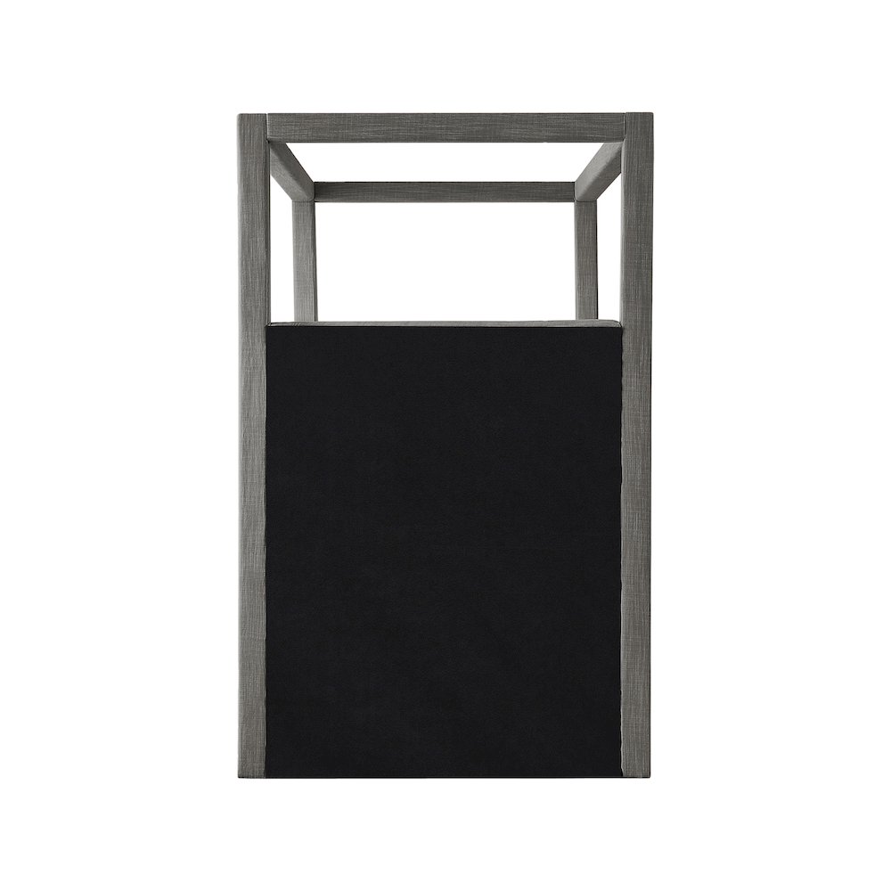 Emerson Grey Linen Textured Fabric Twin Bed. Picture 5