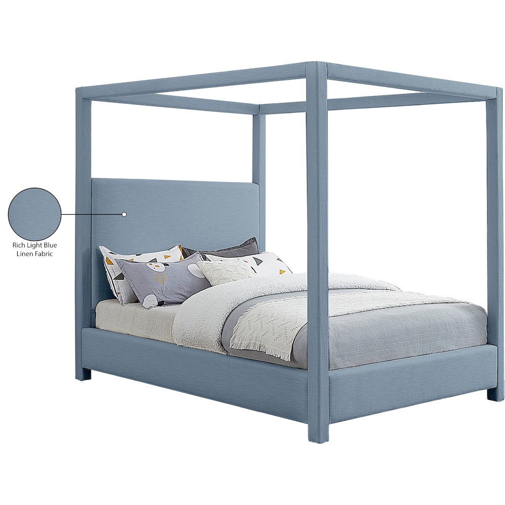 Emerson Sky Blue Queen Bed. Picture 8