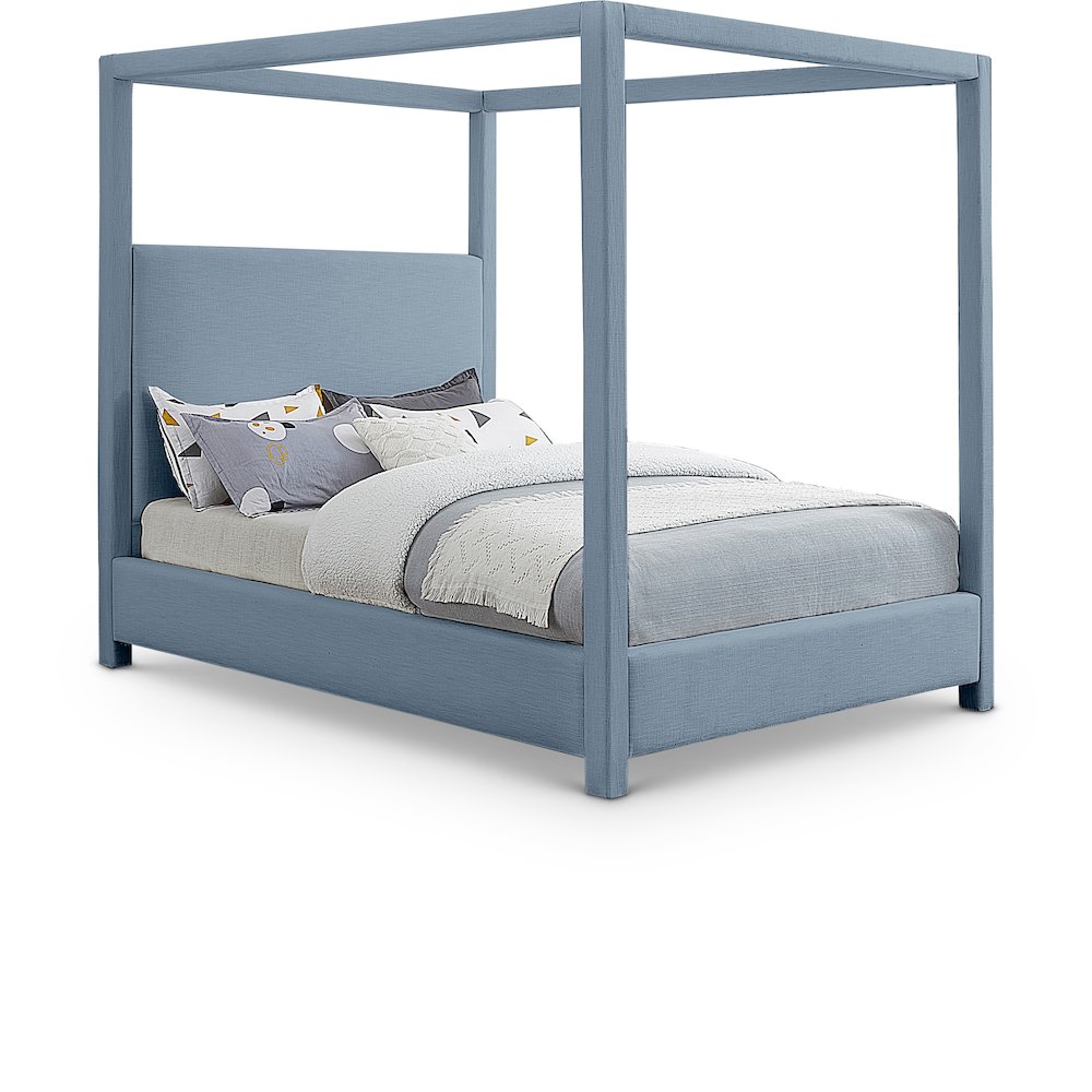 Emerson Sky Blue Queen Bed. Picture 1