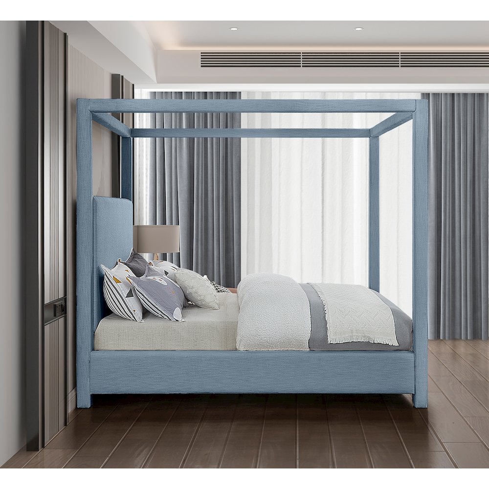 Emerson Sky Blue Queen Bed. Picture 4