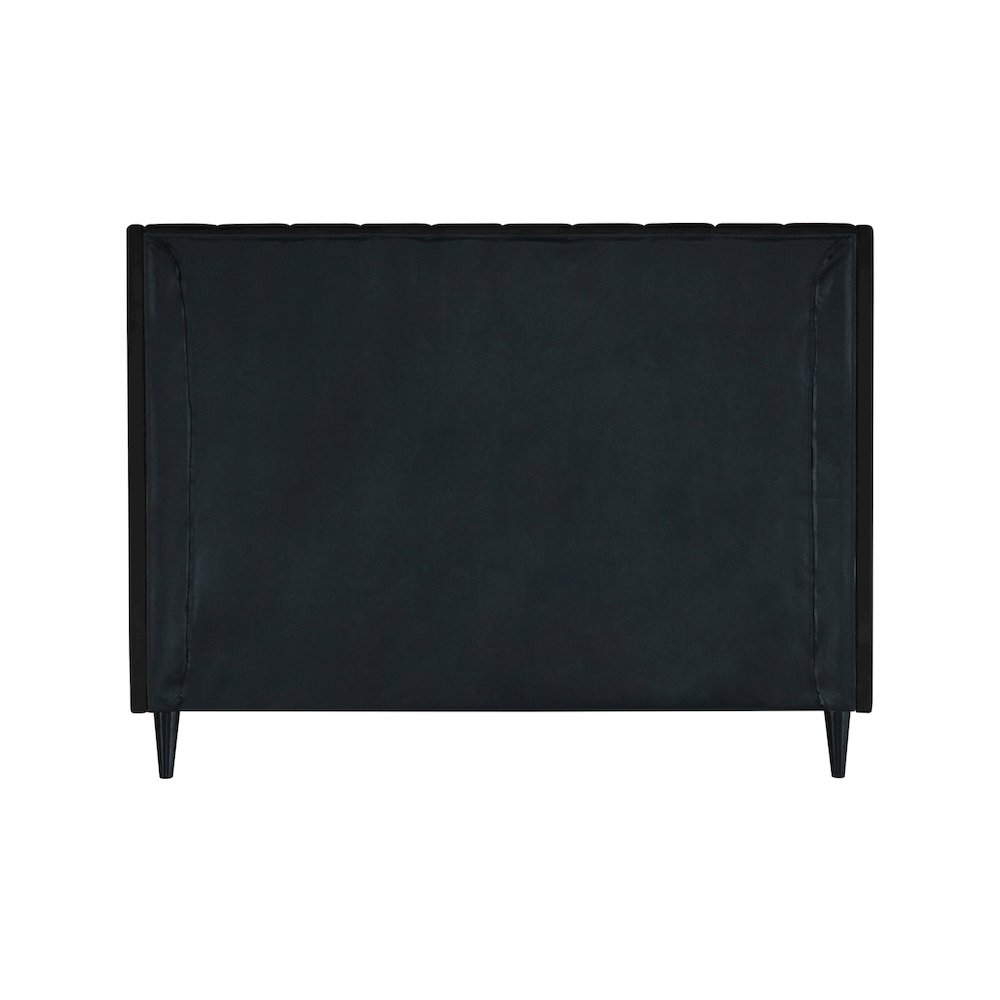 Eva Black Velvet Full Bed. Picture 5