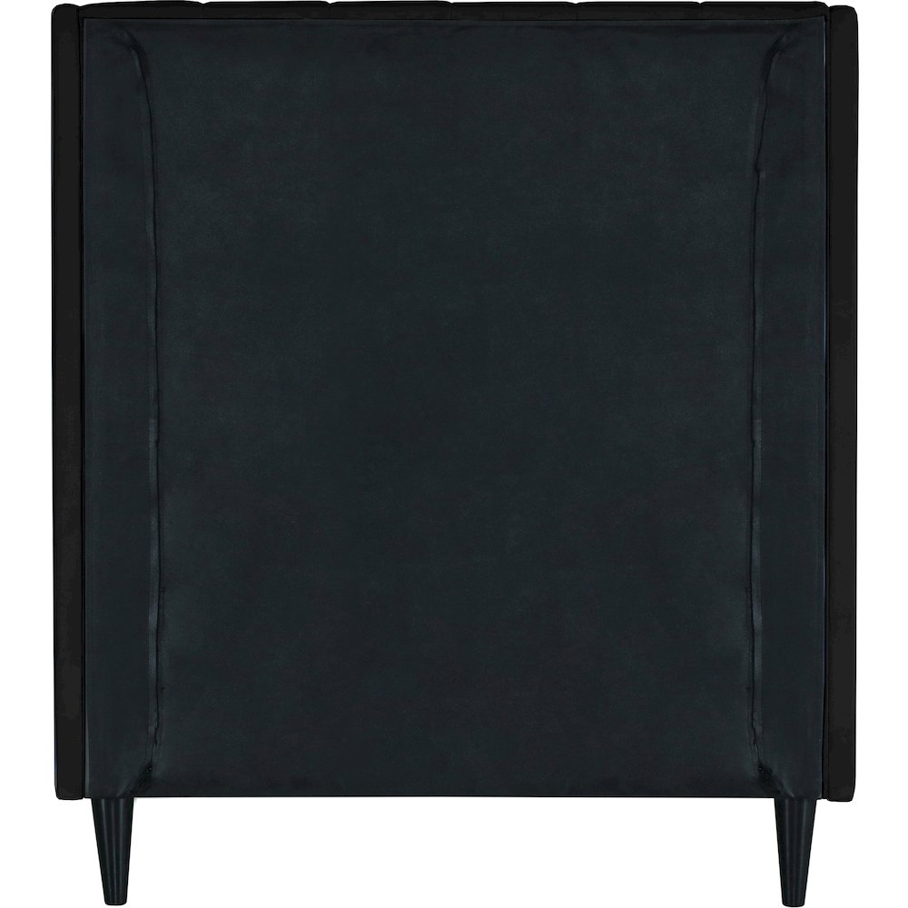 Eva Black Velvet Twin Bed. Picture 5