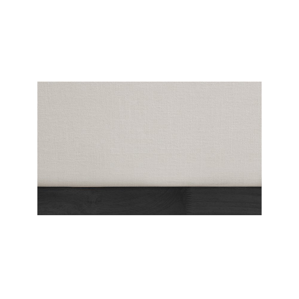 Flynn Beige Linen Textured Fabric Queen Bed. Picture 6