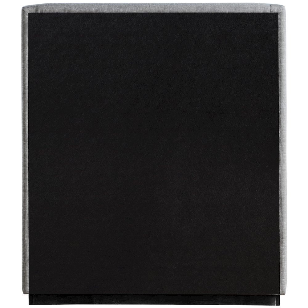 Flynn Grey Linen Textured Fabric Twin Bed. Picture 4