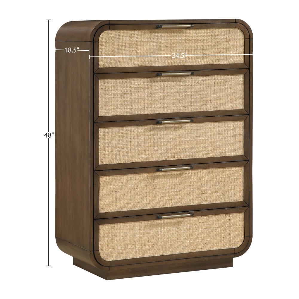 Windsor Brown Solid Wood Chest. Picture 9