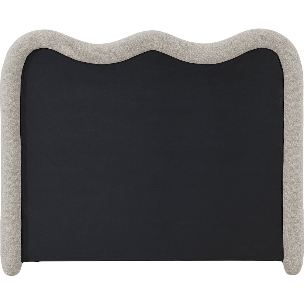 Gavin Beige Chenille Fabric Queen Bed. Picture 4