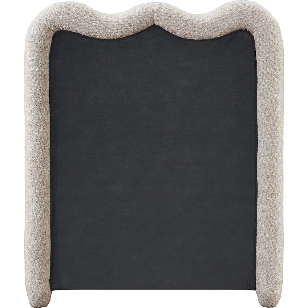 Gavin Beige Chenille Fabric Twin Bed. Picture 4
