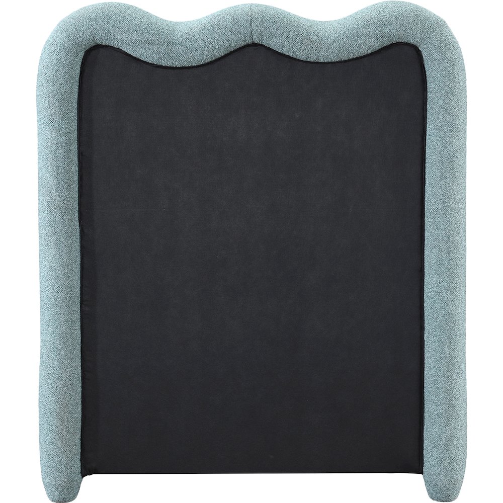Gavin Blue Chenille Fabric Twin Bed. Picture 4
