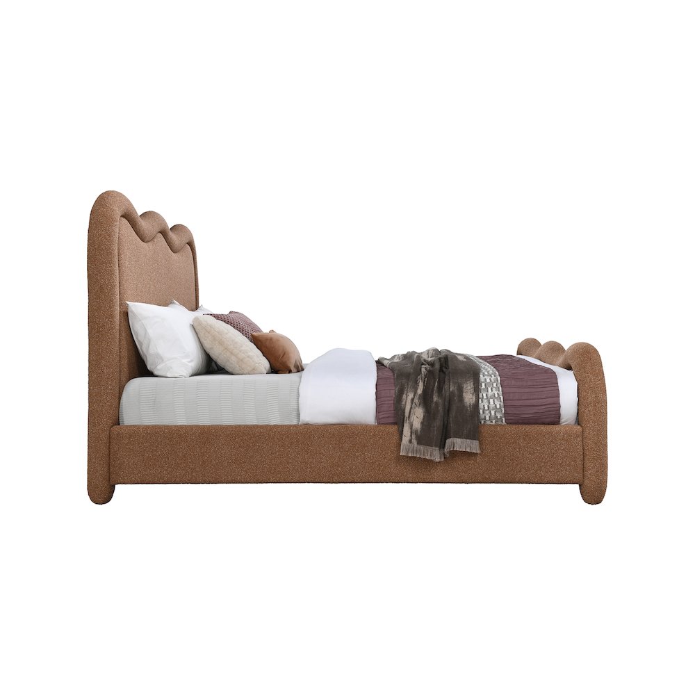 Gavin Cognac Chenille Fabric Full Bed. Picture 3