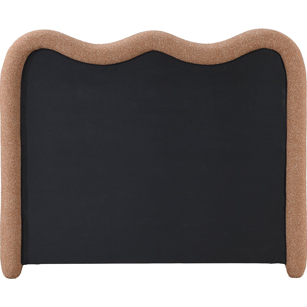 Gavin Cognac Chenille Fabric Queen Bed. Picture 4
